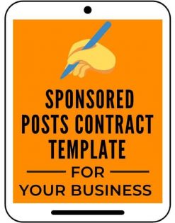 orange background - sponsored posts contract template