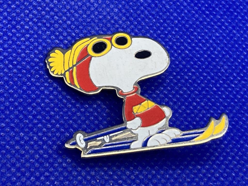 Snoopy on Skis pin