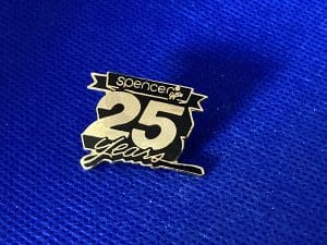 Spencer Gifts 25 Years pin