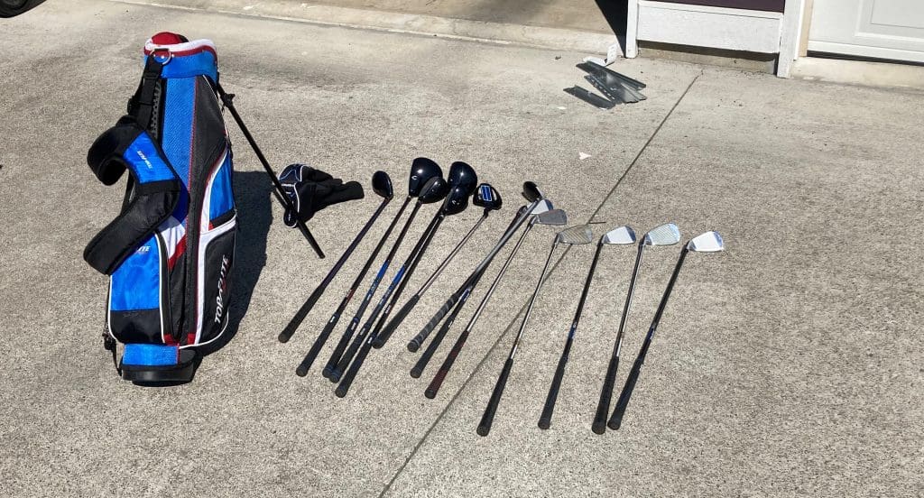 Junior Golf Clubs and bag