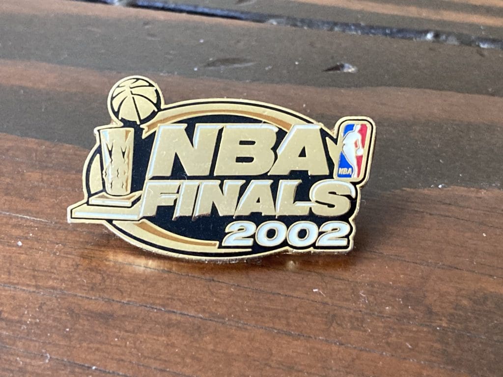 NBA Finals 2002 basketball lapel pin