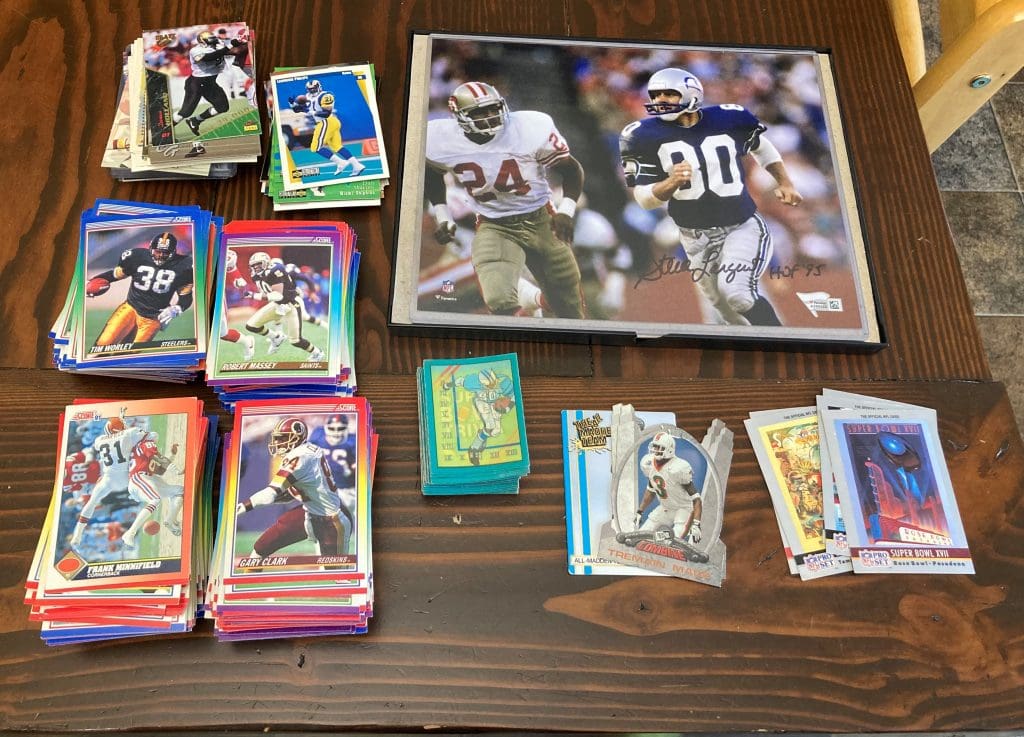 Football Cards, Signed Steve Largent photo