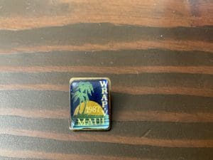 Maui 1987 Wrap V lapel pin