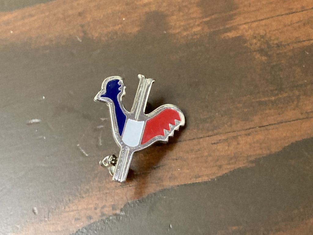 French Ski Team Rooster lapel pin