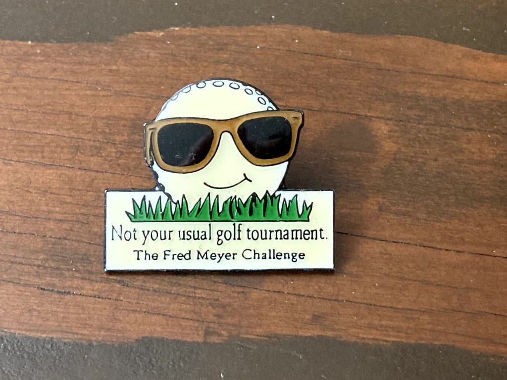 Fred Meyer Challenge Not your usual gold tournament lapel pin