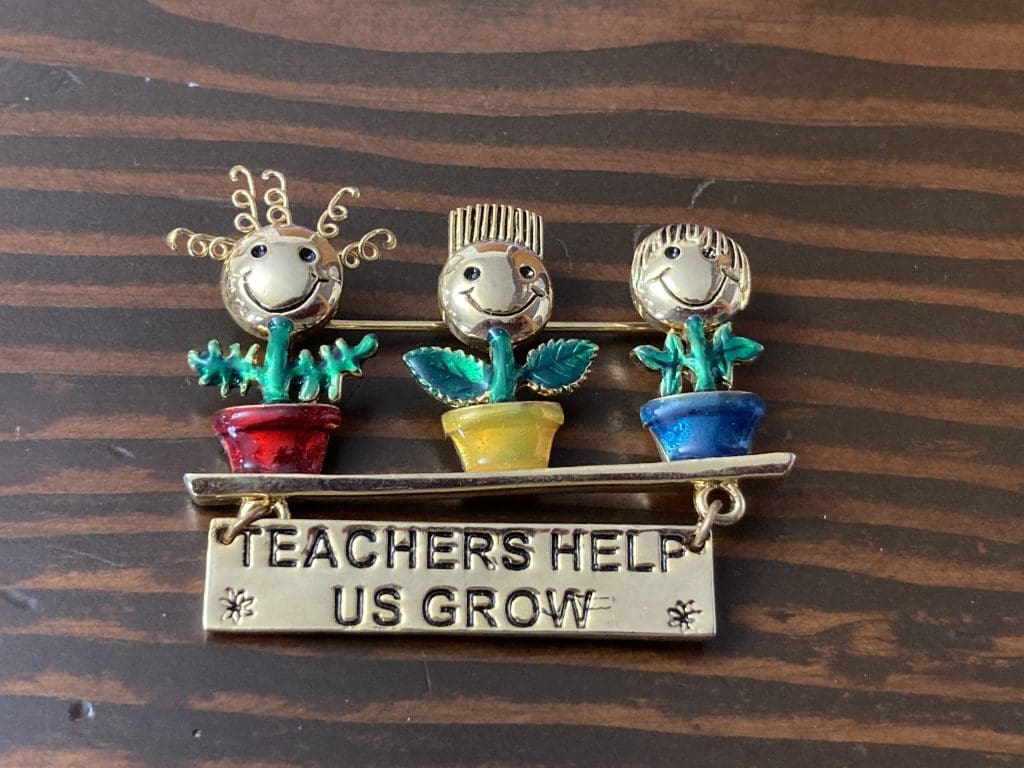Vintage Dancraft Teachers Help us Grow pin