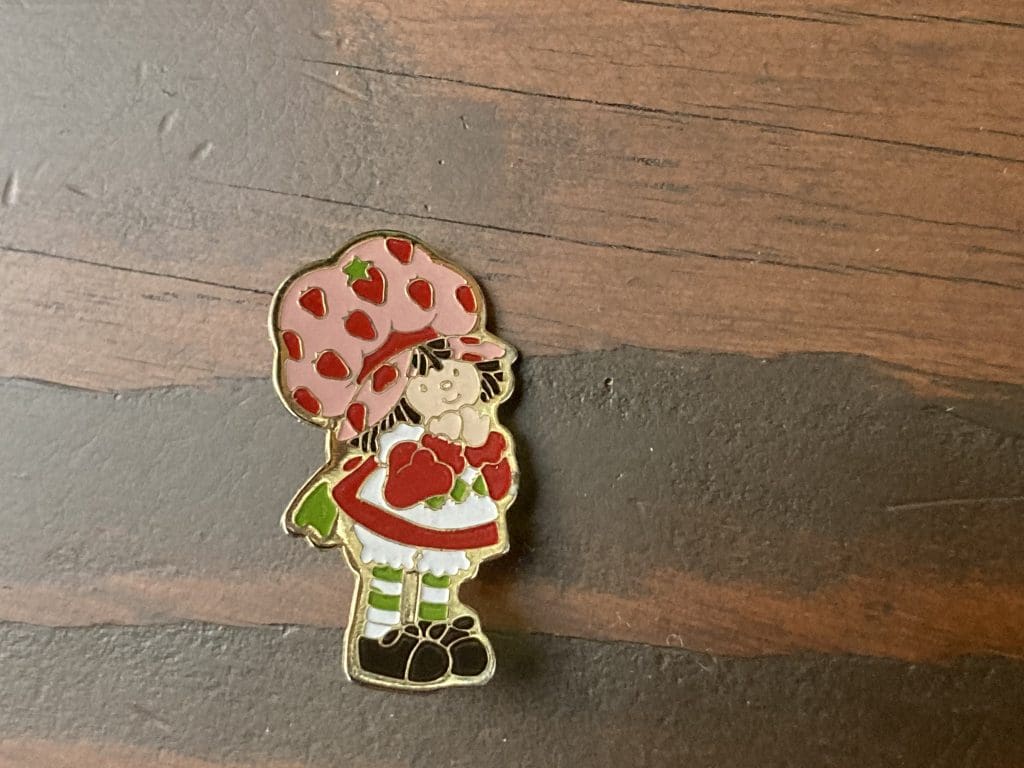 Vintage Strawberry Shortcake lapel pin