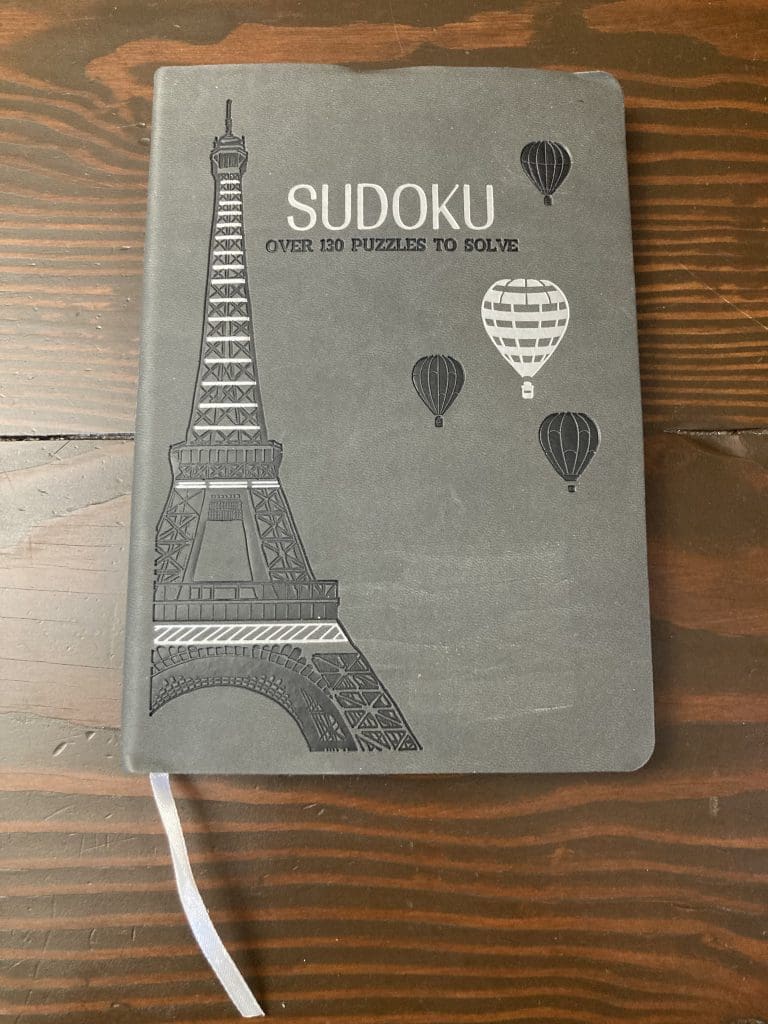 Sudoku Puzzle Book Eiffel tower on cover