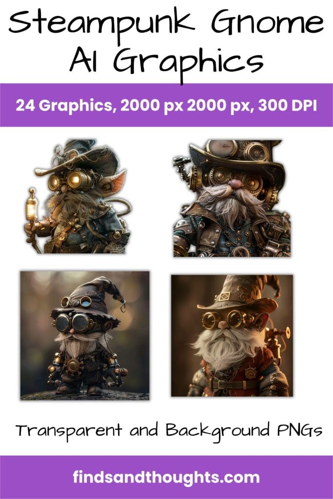 Steampunk Gnome AI Graphics