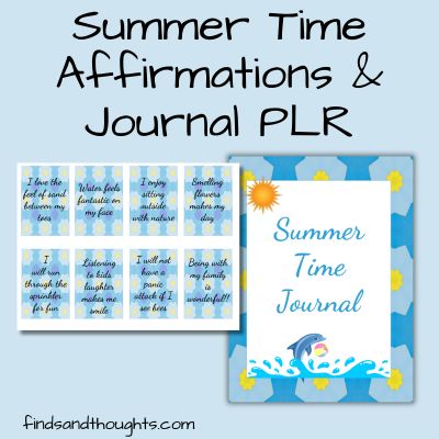 Summer Time Affirmations & Journal PLR