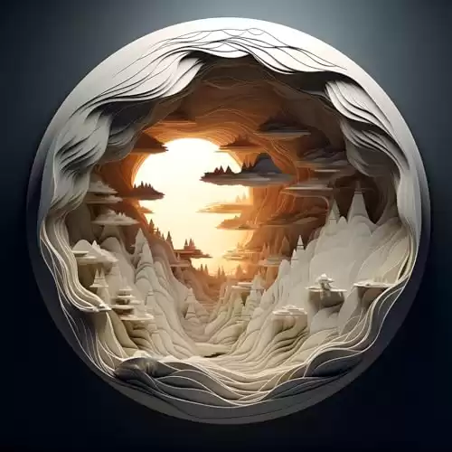 Bgraamiens Puzzle-Dawn- 3D Visual Dawn Inside a Cave 1000 Pieces