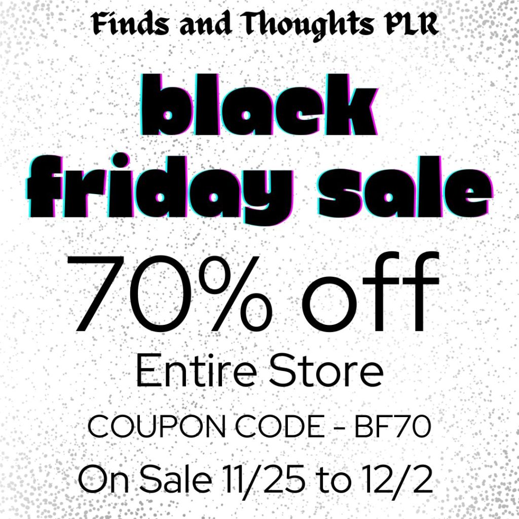 Black Friday PLR shop