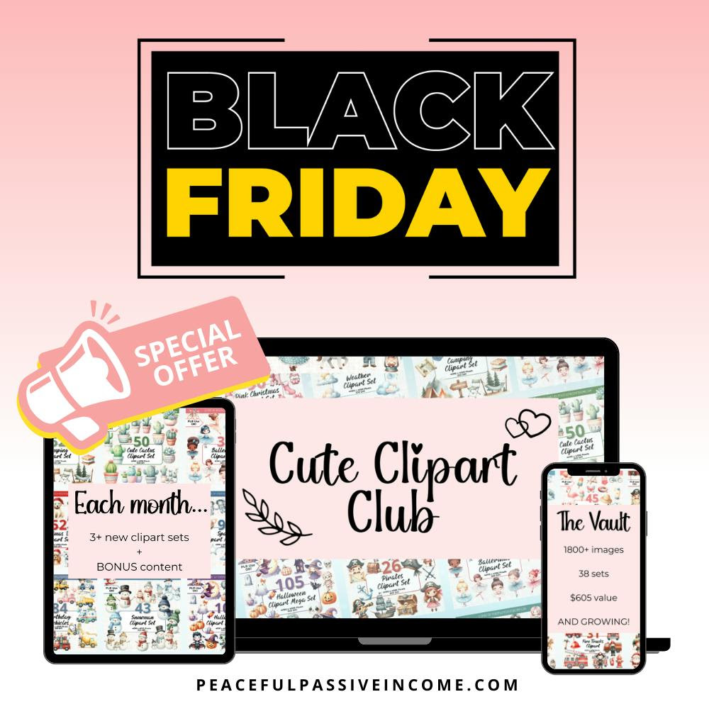 Cute Clipart Club Black Friday Deal