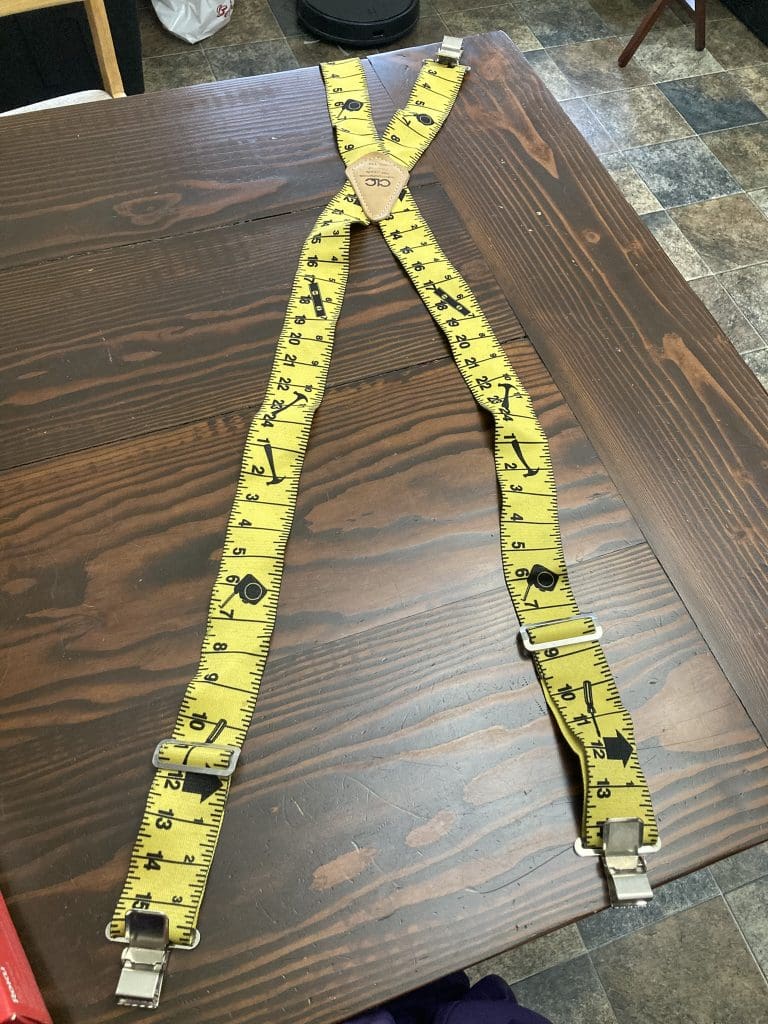 My eBay Finds for April 2025 Custom Leathercraft Top Grain Cowhide Ruler suspenders