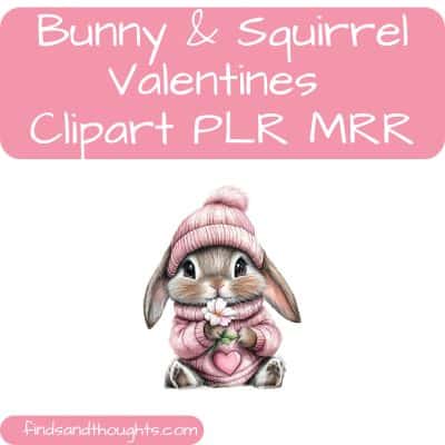 Bunny & Squirrel Valentine's Clipart