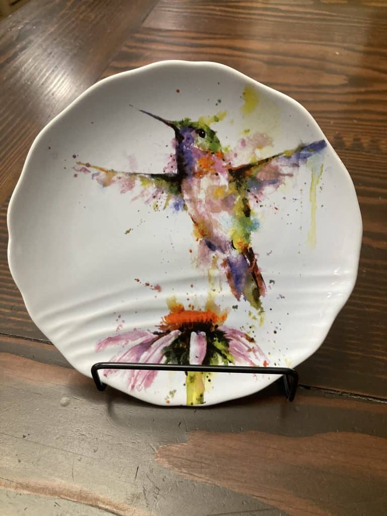 Dean Crouser Hummingbird Saucer Plate