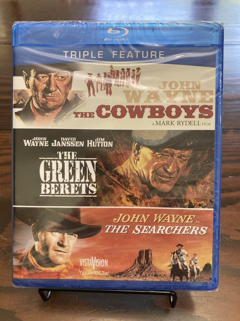 Triple Feature The Cowboys, The Green Berets, The Searchers bluray
