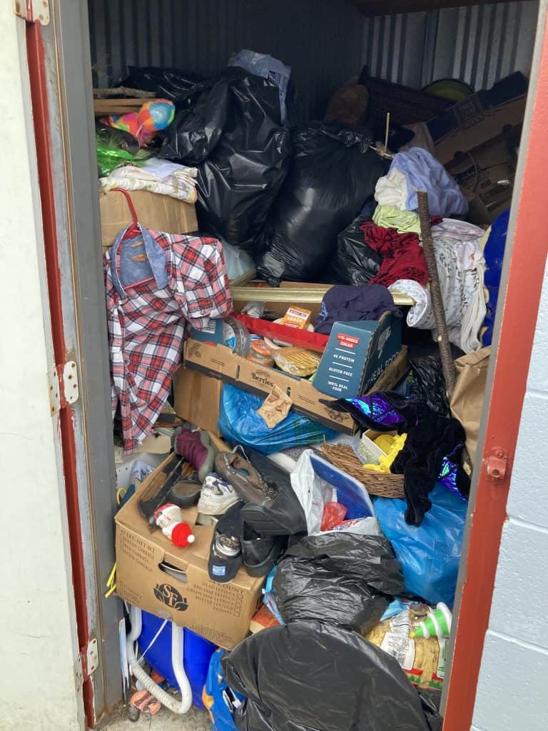 Sedro Wooley storage unit with junk
