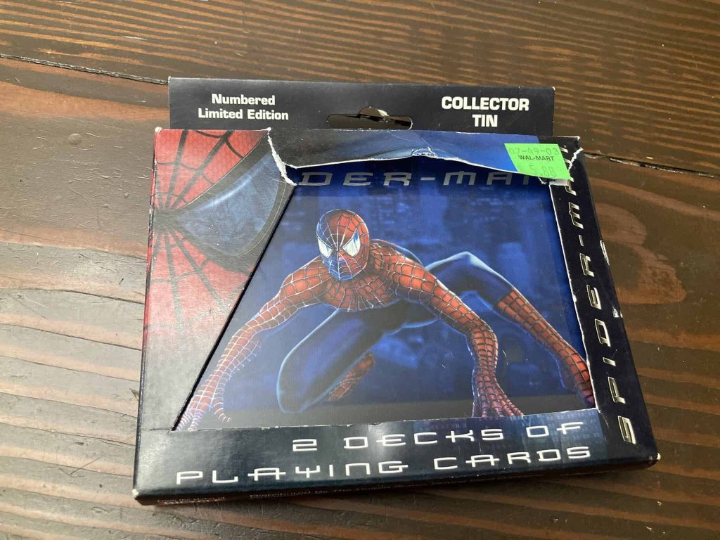 2002 Spiderman Collector Tin 2 decks of careds