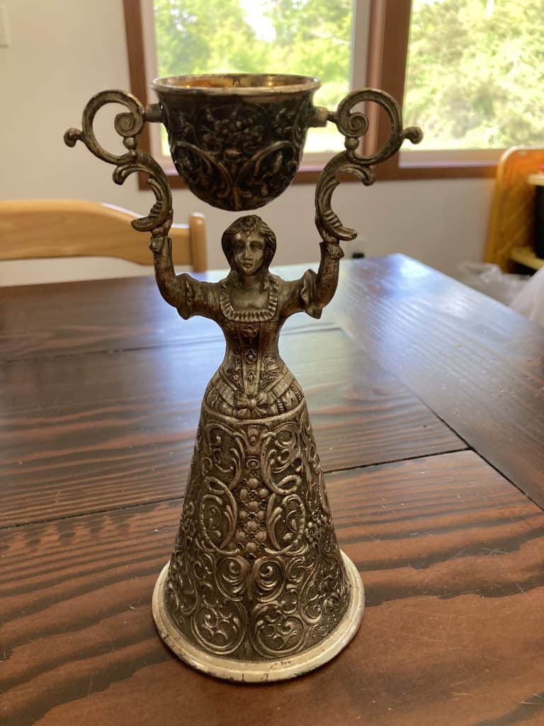 Vintage silver plated bridal cup wedding goblet