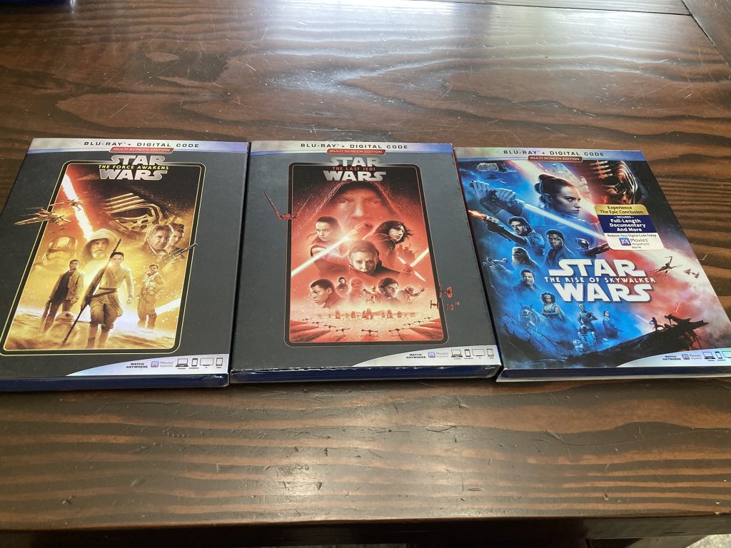 My eBay Finds for August 2025 Lot of 3 Force Awakens, Last Jedi, Rise of Skywalker Bluray - NEW