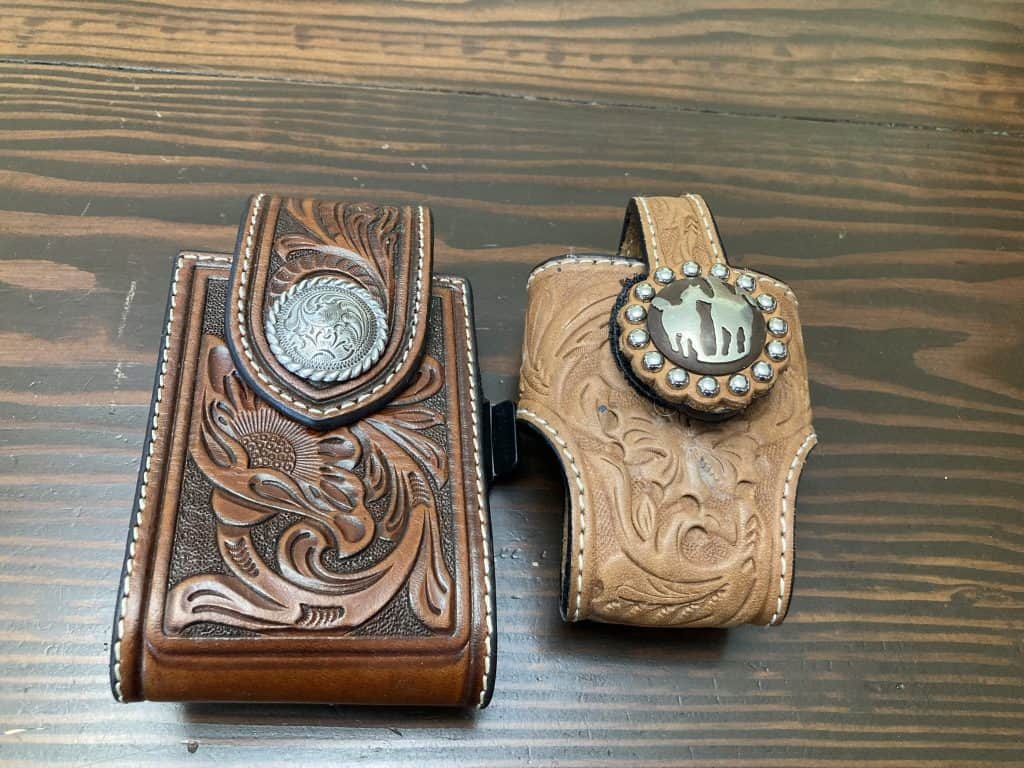 Lot of 2 Cell Phone Leather Holders